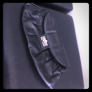 Classic black clutch